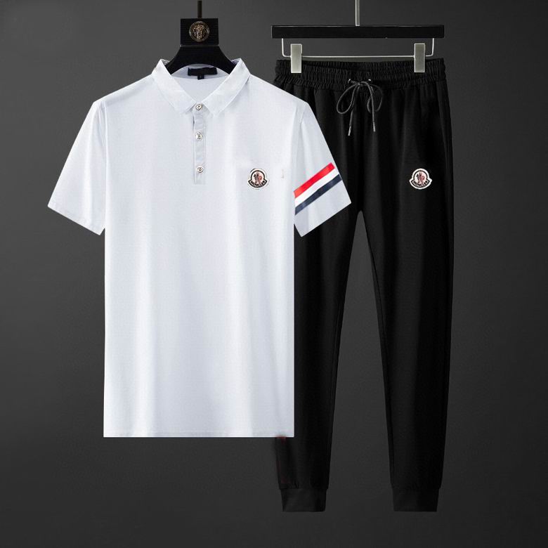 Wholesale Cheap M.oncler Short Sleeve Replica Tracksuits Sets for Sale