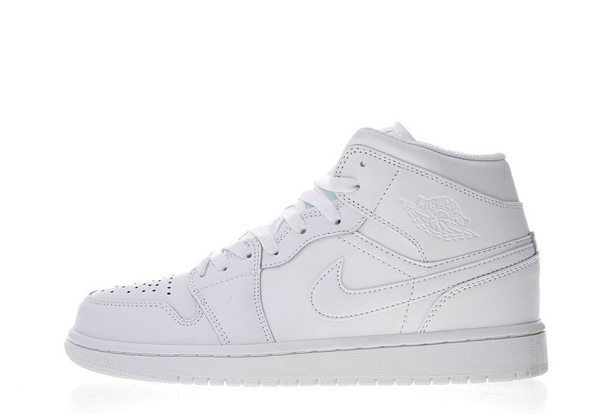 Air Jordan 1 Mid White Sneakers 554724-104