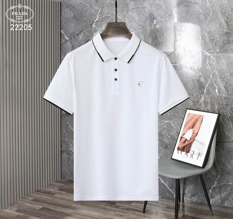 Wholesale Cheap P.rada Short Sleeve Lapel T Shirts for Sale