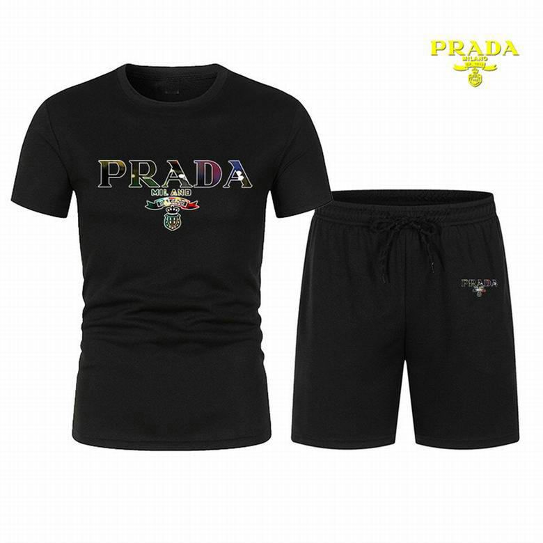 Wholesale Cheap Prada Short Sleeve Tracksuit for Sale