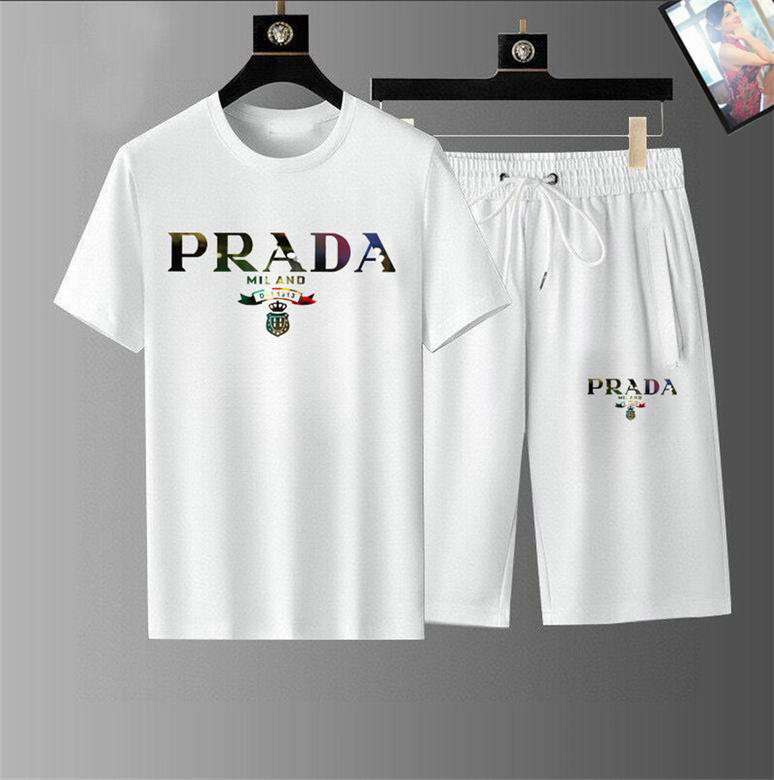 Wholesale Cheap Prada Short Sleeve Tracksuit for Sale