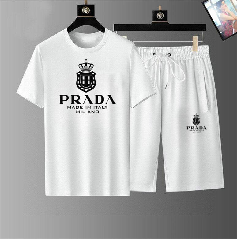 Wholesale Cheap Prada Short Sleeve Tracksuit for Sale