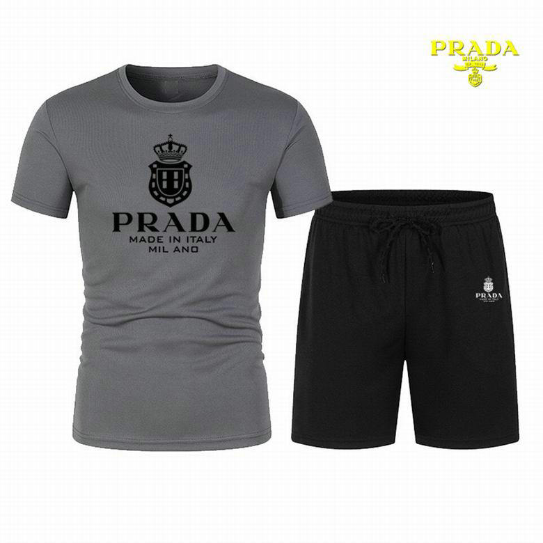 Wholesale Cheap Prada Short Sleeve Tracksuit for Sale