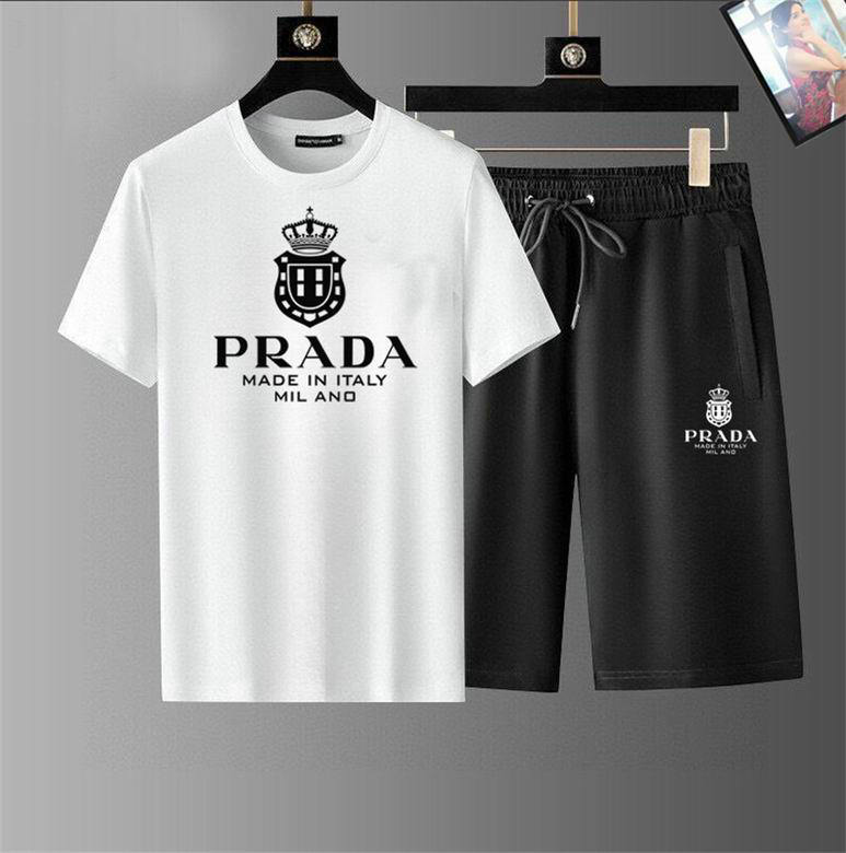 Wholesale Cheap Prada Short Sleeve Tracksuit for Sale