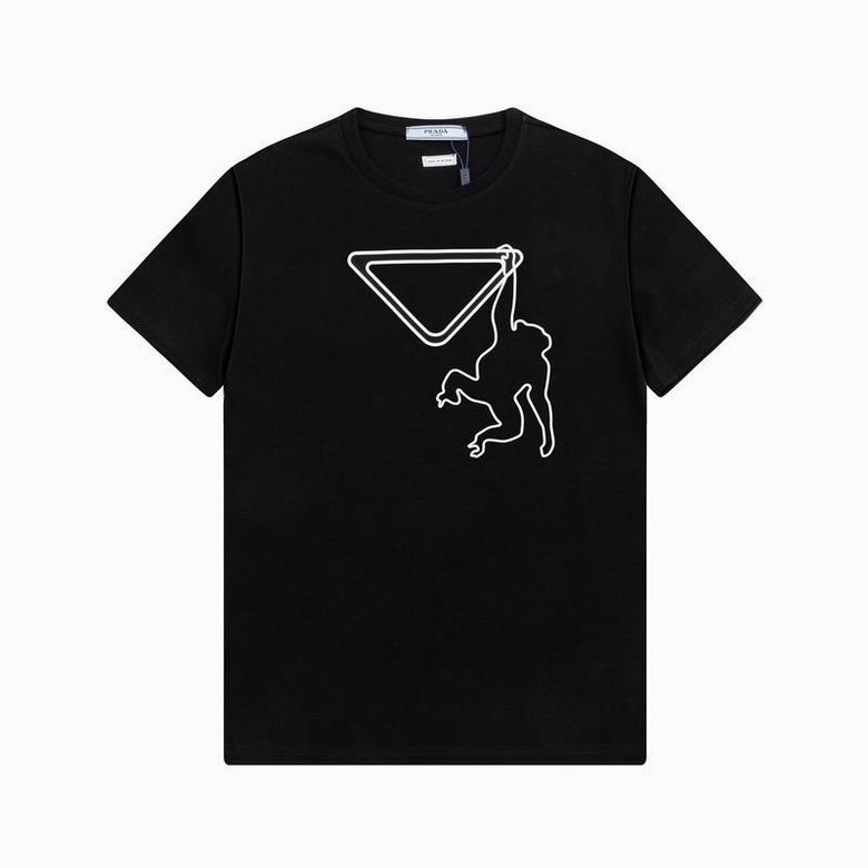 Wholesale Cheap High quality Men's Prada Short Sleeve Replica Designer T Shirts for Sale