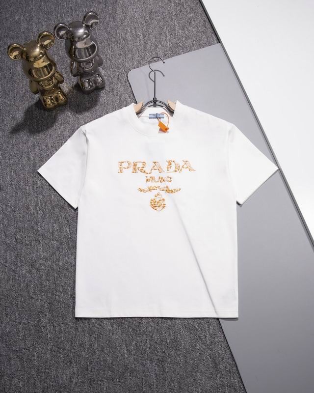 Wholesale Cheap High quality women's P.rada Short Sleeve Replica Designer T Shirts for Sale