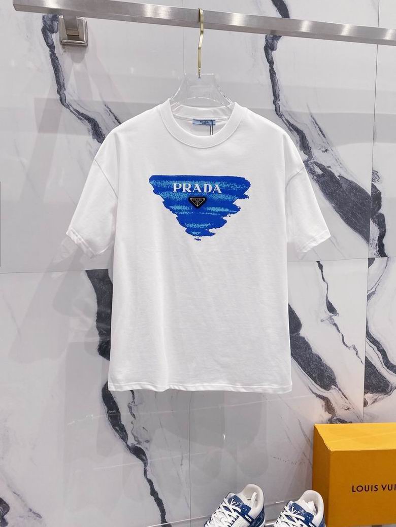 Wholesale Cheap High quality women's P.rada Short Sleeve Replica Designer T Shirts for Sale