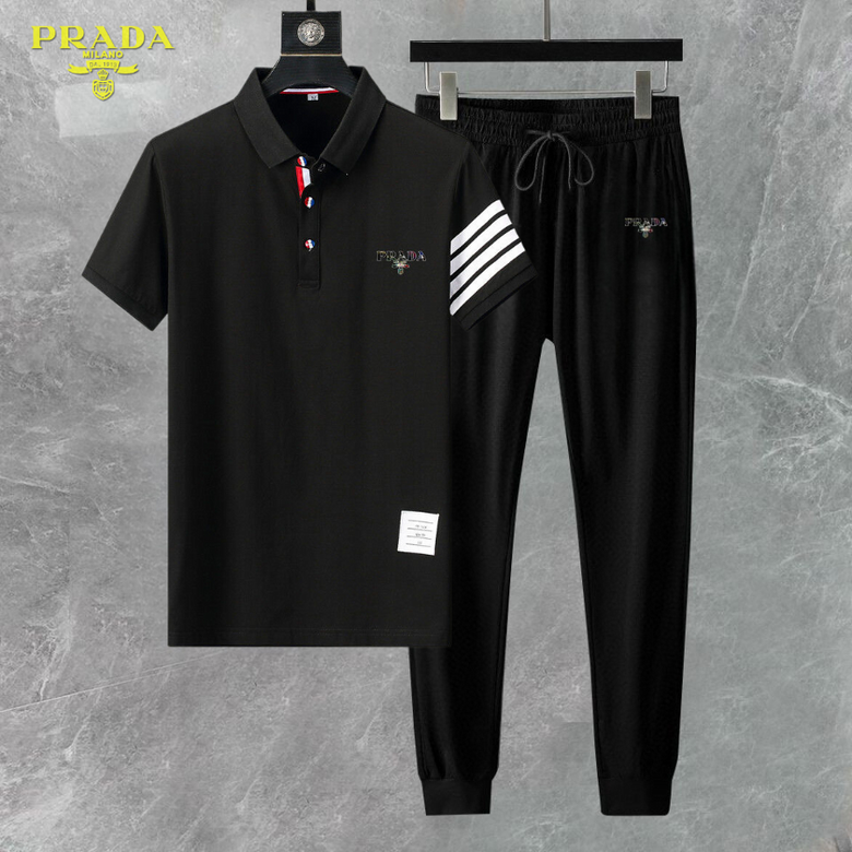 Wholesale Cheap P.rada Short Sleeve Replica Tracksuits for Sale