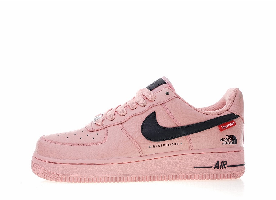 Supreme x The North Face x Nike Air Force 1 '07 Pink Black AR3066-800