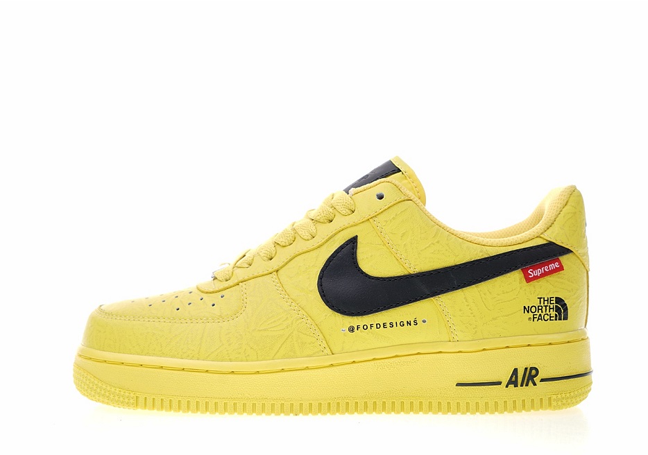 Supreme x The North Face x Nike Air Force 1 Yellow/Black AR3066-400