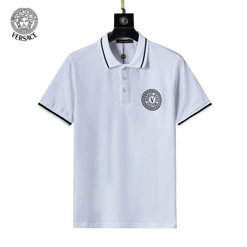 Wholesale Cheap High quality Versace Short Sleeve Lapel Mens T Shirts for Sale