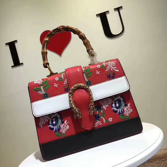 Wholesale Cheap Replica Gucci Dionysus leather top handle bag Sale-496