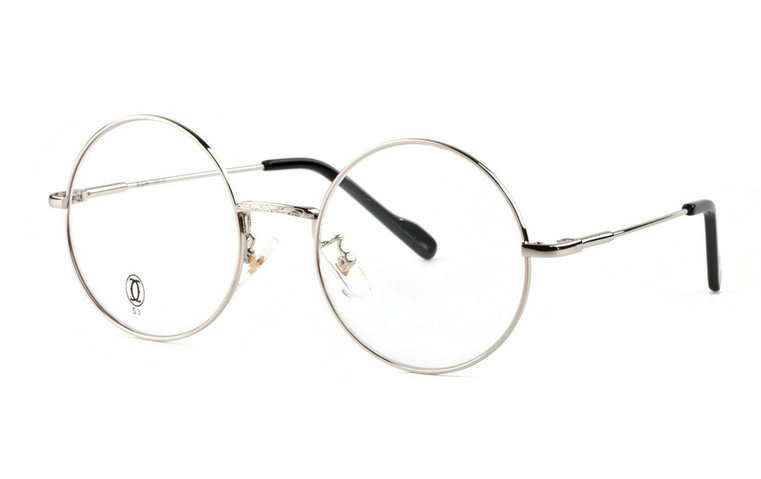 Wholesale Cartier Round Silver Metal Frame Glasses for Sale-001