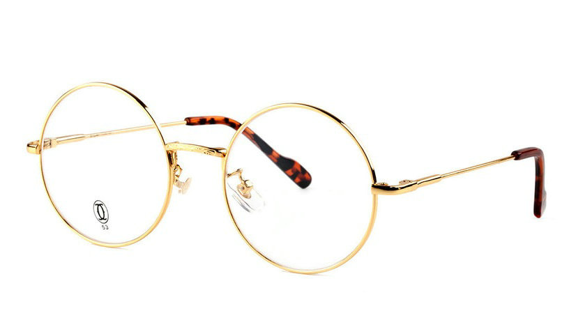 Wholesale Cartier Round Gold Metal Frame Glasses for Sale-002