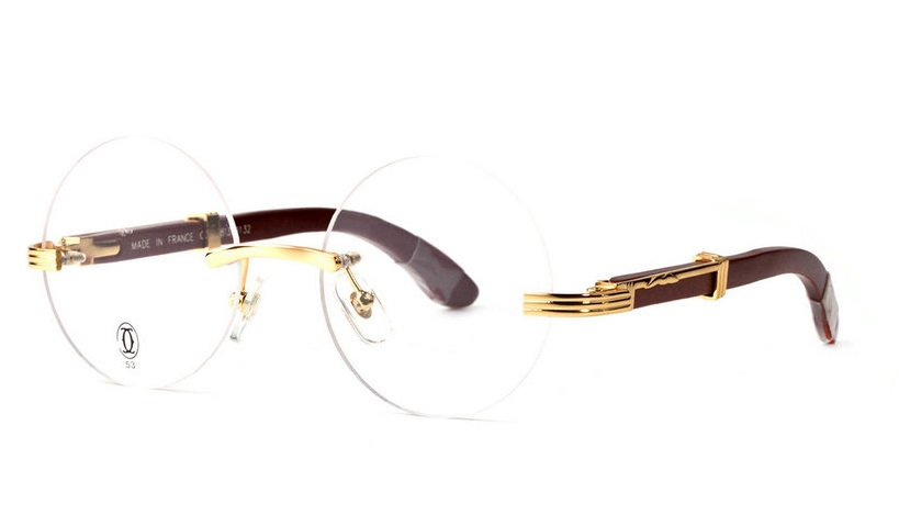 Wholesale Replica Cartier Wood Frames Glasses for Sale-004