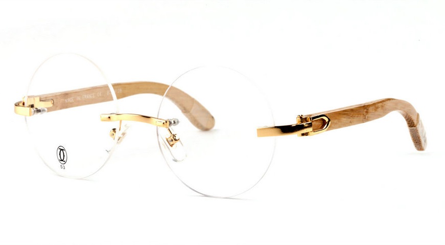 Wholesale Replica Cartier Wood Eyeglass Frames for Sale-028