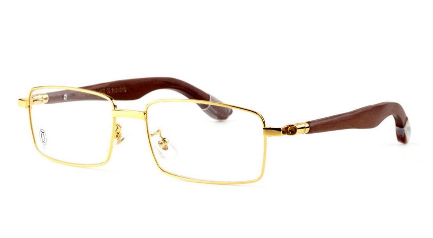 Wholesale Replica Cartier Wood Eyeglass Frames for Sale-034