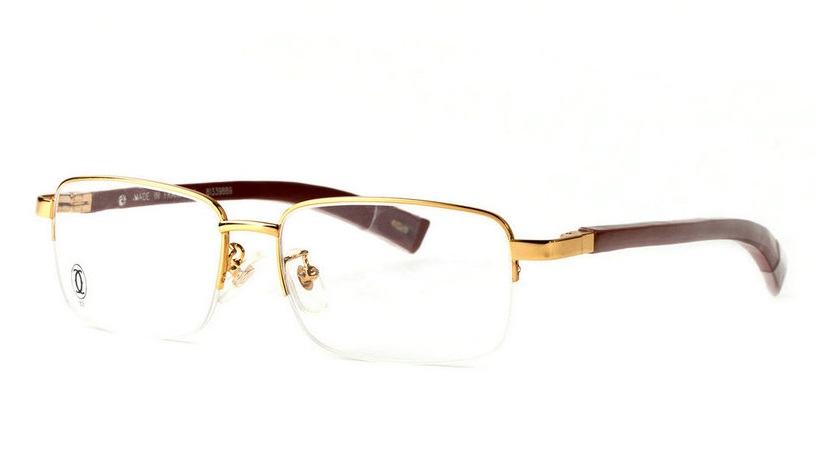 Wholesale Replica Cartier Wood Eyeglass Frames for Sale-035