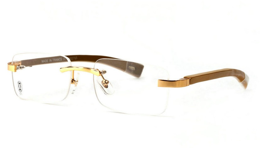 Wholesale Replica Cartier Wood Eyeglass Frames for Sale-044