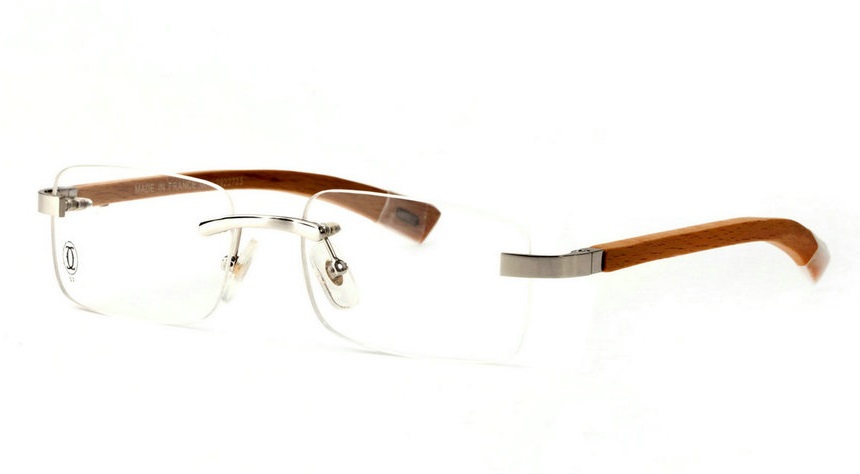 Wholesale Replica Cartier Wood Eyeglass Frames for Sale-046