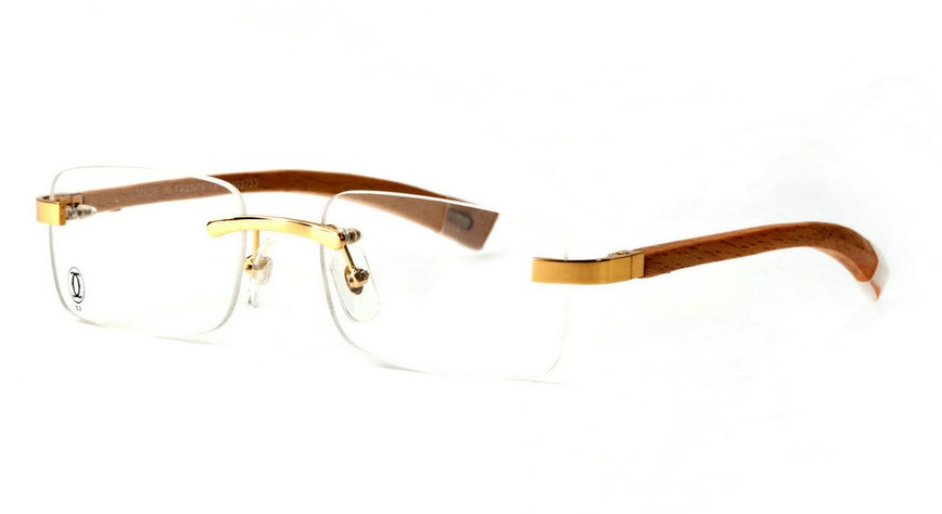 Wholesale Replica Cartier Wood Eyeglass Frames for Sale-047