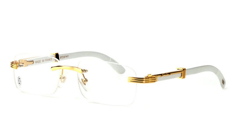 Wholesale Replica Cartier White Wood Glasses Frames for Sale-048