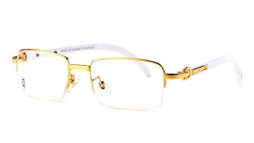 Wholesale Replica Cartier White Wood Glasses Frames for Sale-049