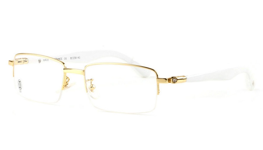 Wholesale Replica Cartier White Wood Glasses Frames for Sale-055