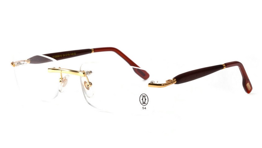 Wholesale Cheap Replica Cartier Glasses Wooden Frames for Sale-070