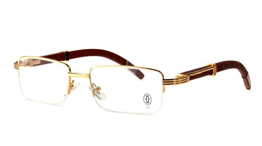 Wholesale Cheap Cartier Eyeglasses Wood Replica for Sale-074