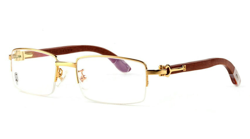 Wholesale Cheap Cartier Eyeglasses Wood Replica for Sale-092