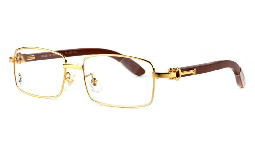 Wholesale Cheap Cartier Eyeglasses Wood Replica for Sale-093