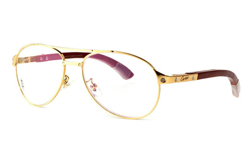 Wholesale Cheap Cartier Eyeglasses Wood Replica for Sale-103