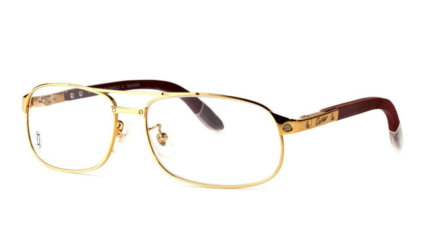 Wholesale Cheap Cartier Eyeglasses Wood Replica for Sale-106