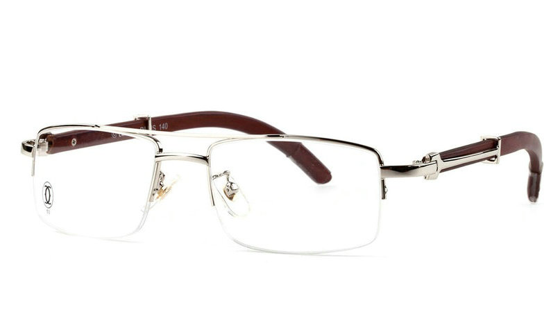 Wholesale Cheap Replica Cartier Glasses Wooden Frames for Sale-143