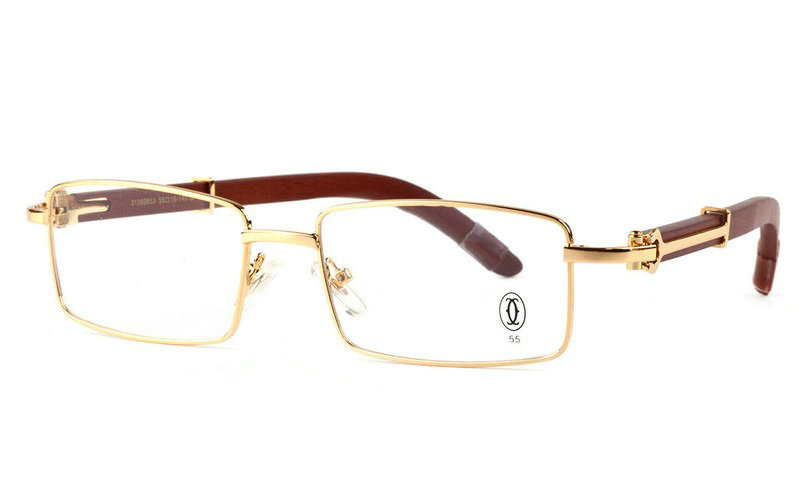 Wholesale Cheap Replica Cartier Glasses Wooden Frames for Sale-144