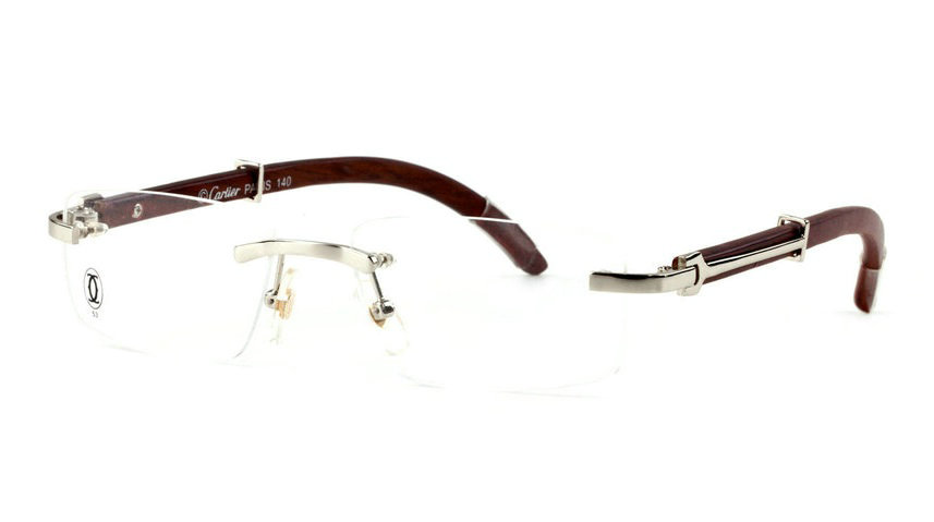 Wholesale Cheap Replica Cartier Glasses Wooden Frames for Sale-152