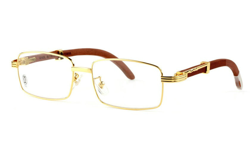 Wholesale Replica Cartier Wood Frame Glasses for Sale-161