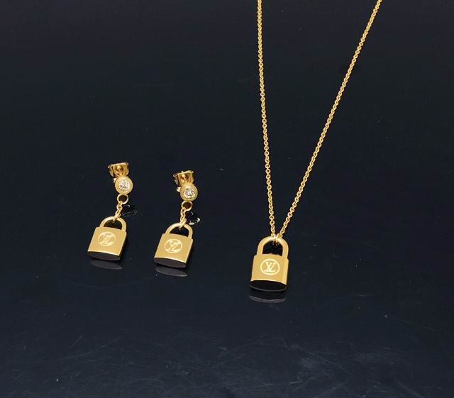 Wholesale LV Replica Jewelry Sets-021