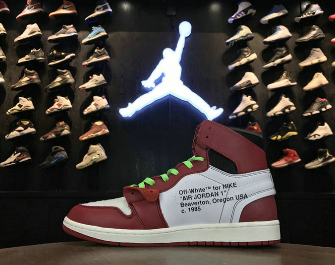 Wholesale Cheap OFF-WHITE x Air Jordan 1 Retro High OG 10X Sale-067