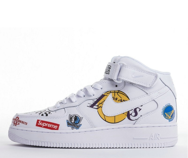 Wholesale Supreme X Nba X Nike Air Force 1 High “White” Sneakers for Sale-170